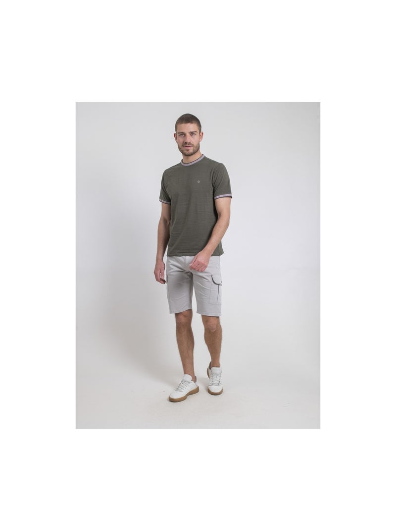 T-shirt col rond NOPILIAS Kaki - Kiabi