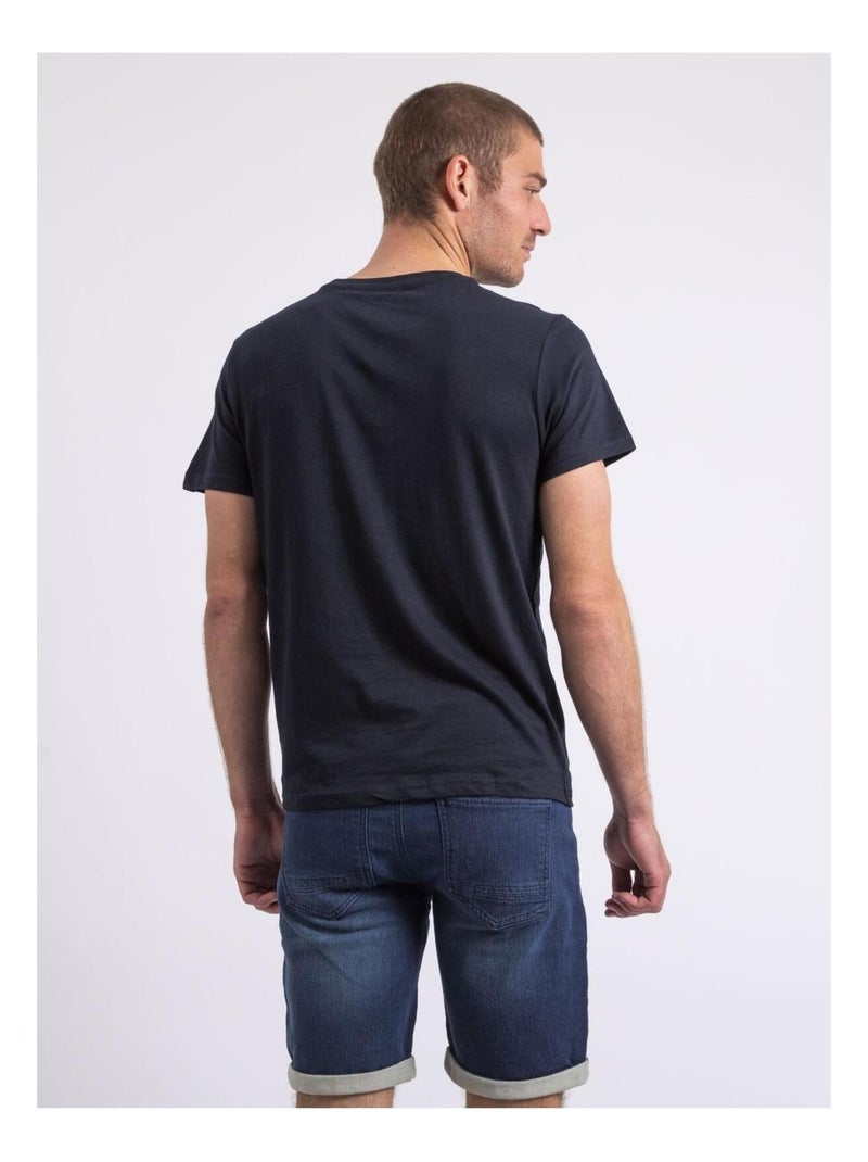 T-shirt col rond NOPILUCA Bleu marine - Kiabi