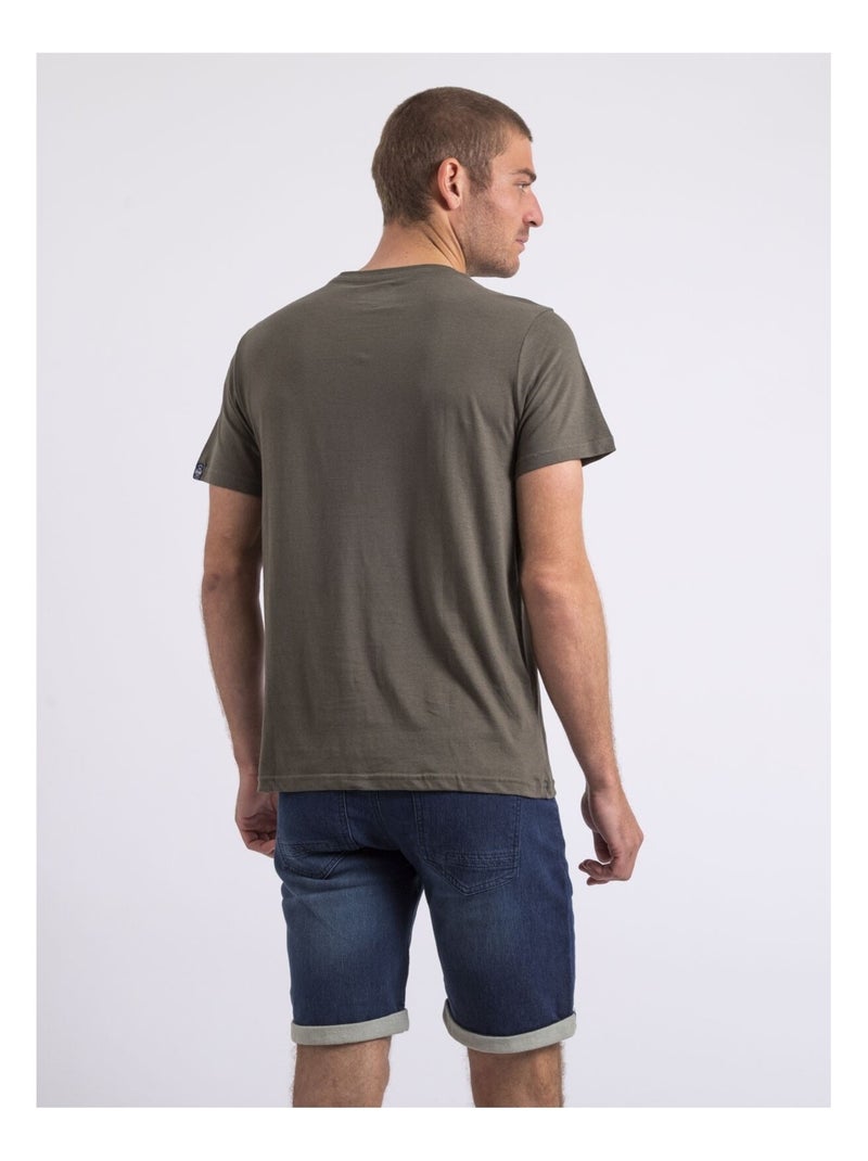 T-shirt col rond NOPILUCA Kaki - Kiabi