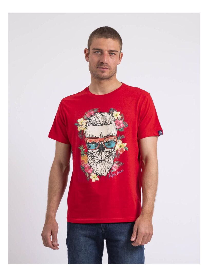T-shirt col rond NOPILUCA Rouge - Kiabi