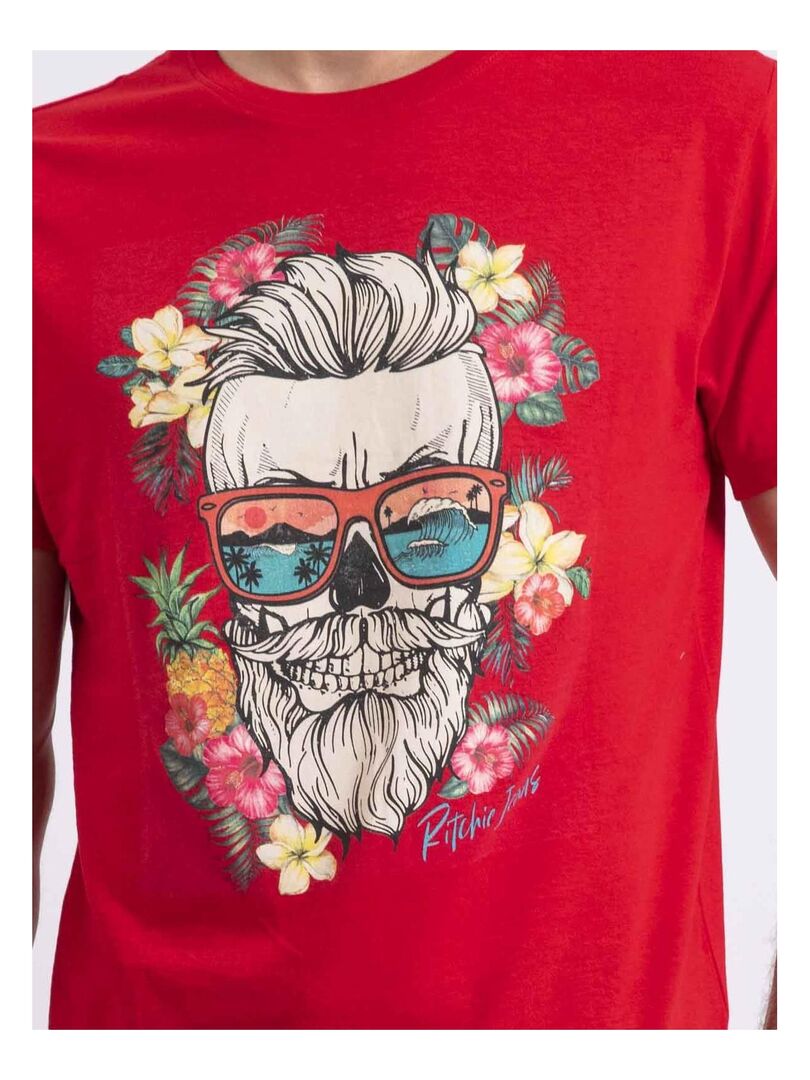T-shirt col rond NOPILUCA Rouge - Kiabi