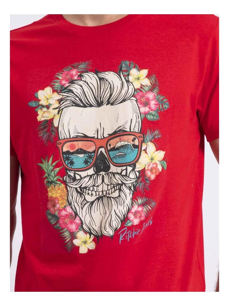 T-shirt col rond NOPILUCA Rouge - Kiabi