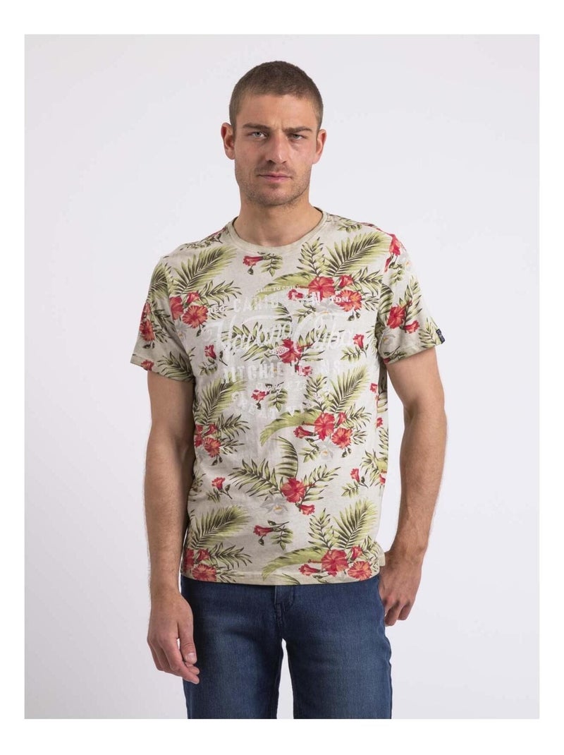 T-shirt col rond NOPYOU Beige - Kiabi
