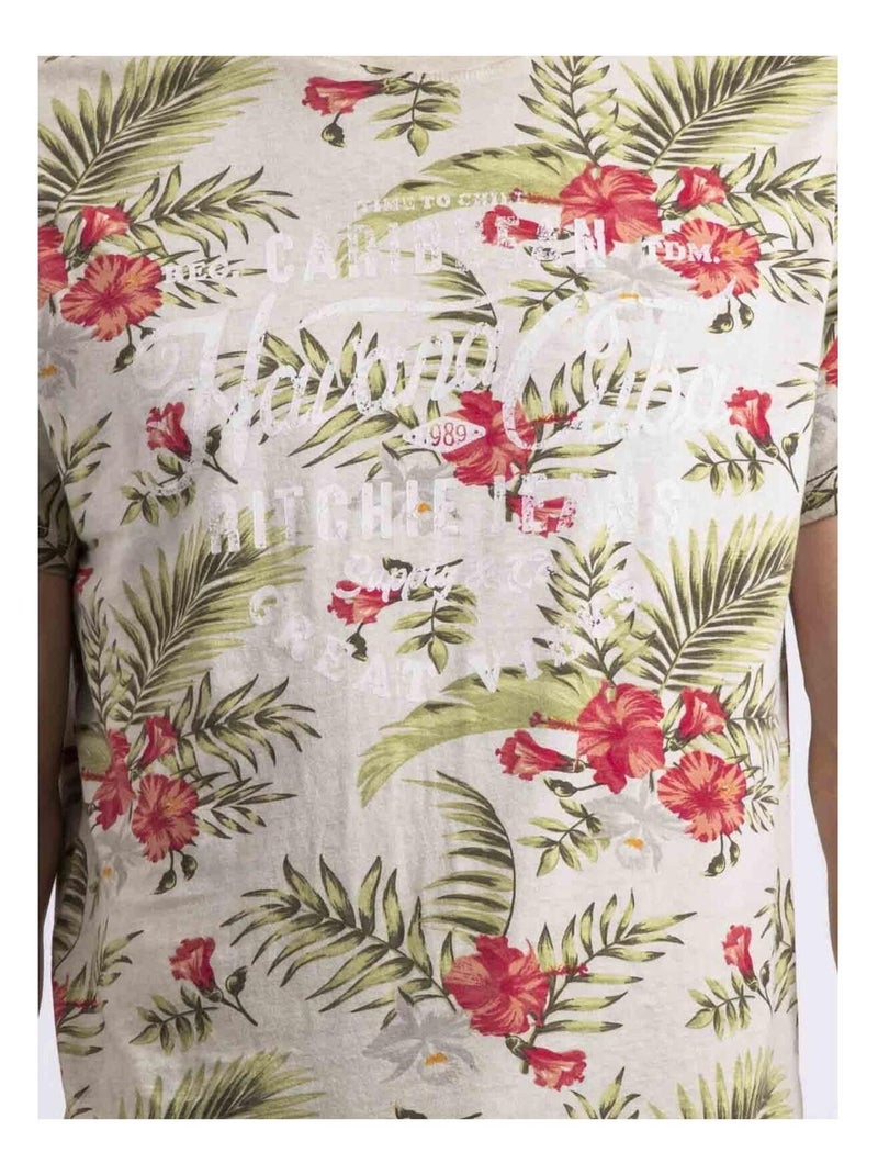T-shirt col rond NOPYOU Beige - Kiabi