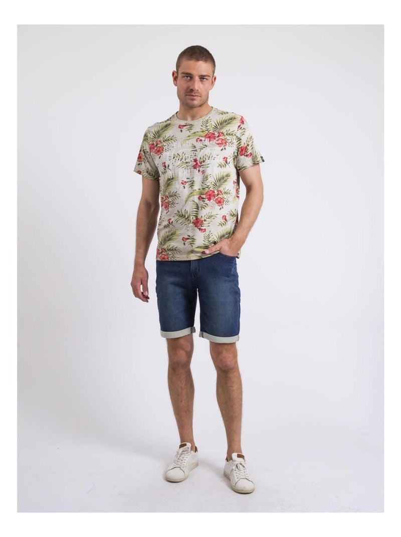 T-shirt col rond NOPYOU Beige - Kiabi
