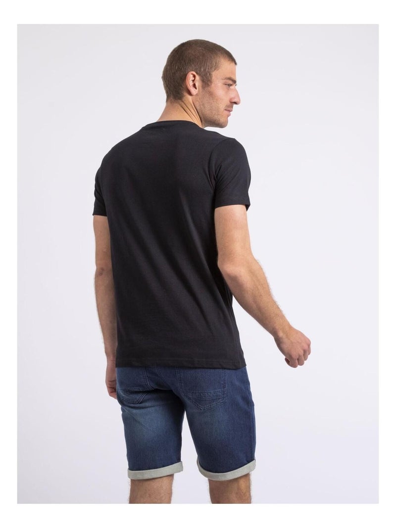T-shirt col rond NOUCAS Noir - Kiabi