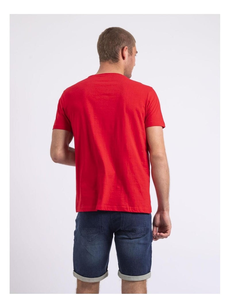 T-shirt col rond NOUCAS Rouge - Kiabi
