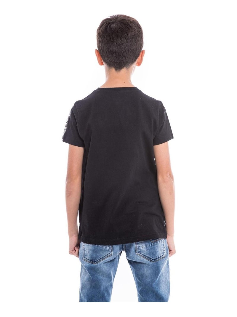 T-shirt col rond NOVA garçon Noir - Kiabi