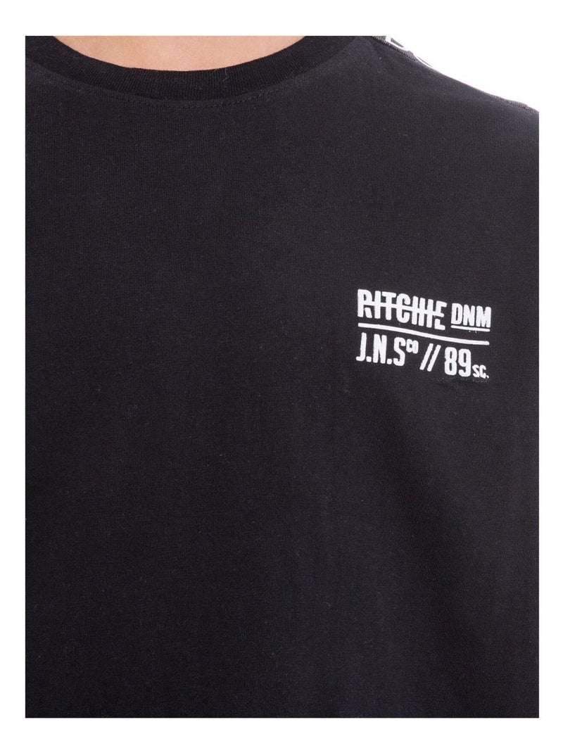 T-shirt col rond NOVA garçon Noir - Kiabi