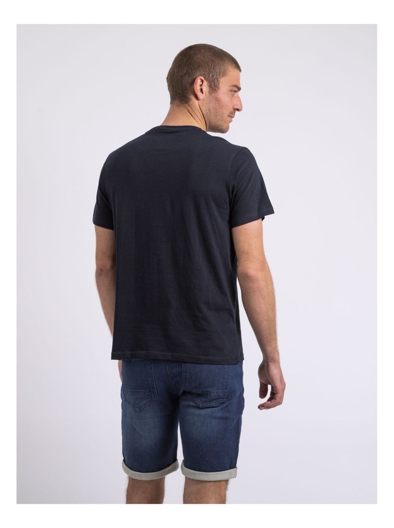 T-shirt col rond NULRIK Bleu marine - Kiabi