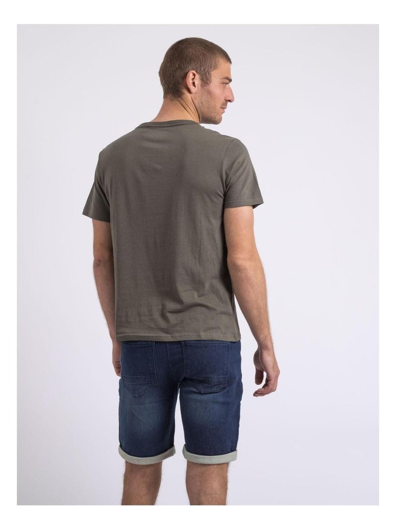 T-shirt col rond NULRIK Kaki - Kiabi