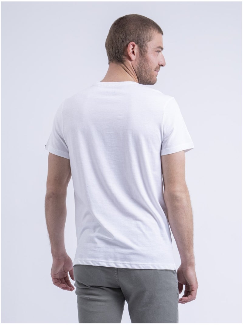 T-shirt col rond NUSKINO Blanc - Kiabi