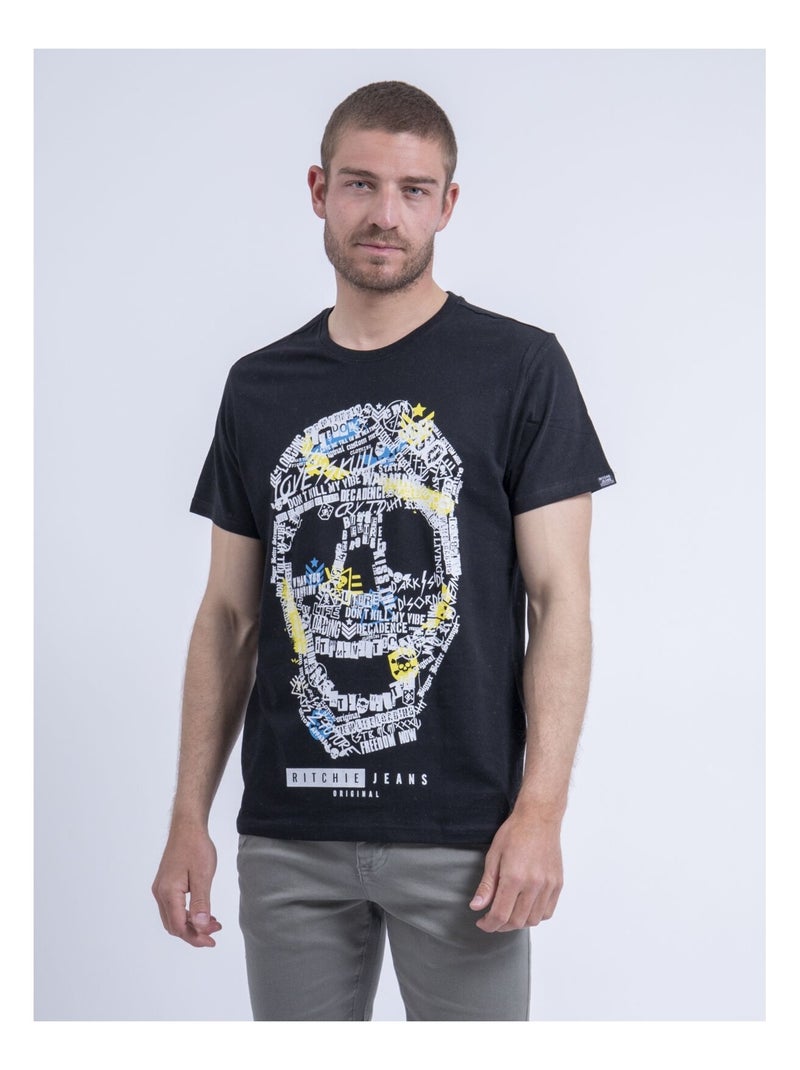 T-shirt col rond NUSKINO Noir - Kiabi