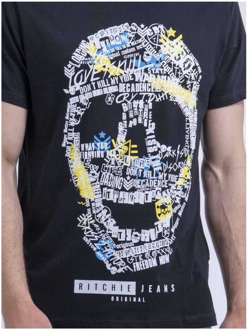 T-shirt col rond NUSKINO Noir - Kiabi
