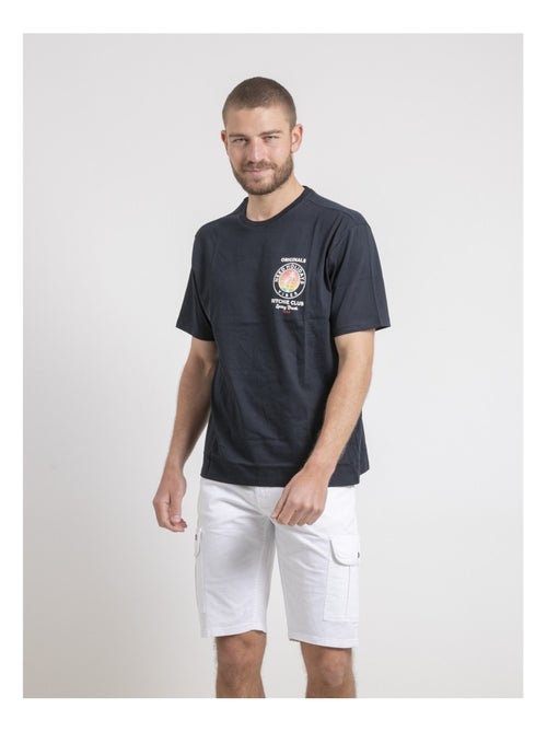 T-shirt col rond oversize pur coton NAHAMAS - Kiabi