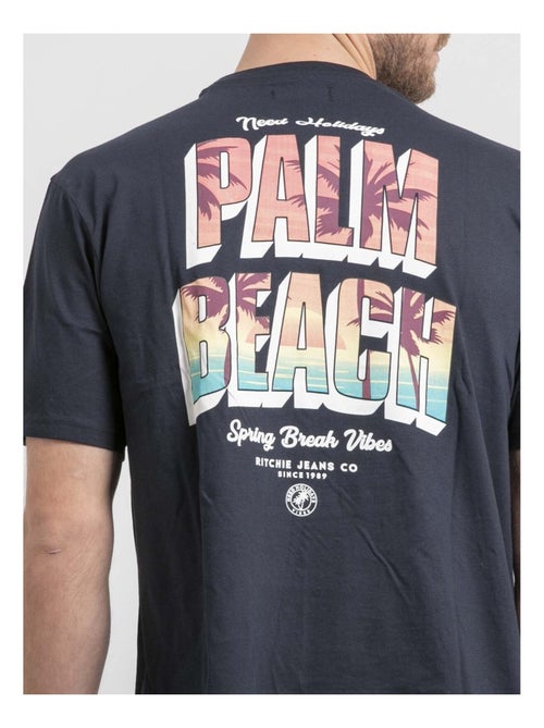 T-shirt col rond oversize pur coton NAHAMAS - Kiabi