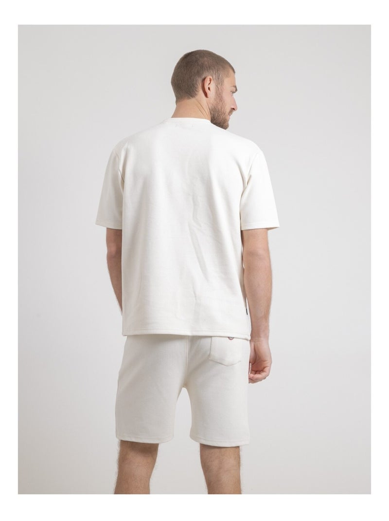 T-shirt col rond oversize pur coton NEWMIX Beige - Kiabi