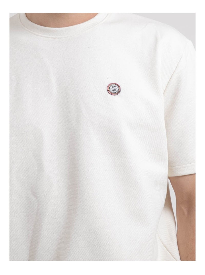 T-shirt col rond oversize pur coton NEWMIX Beige - Kiabi
