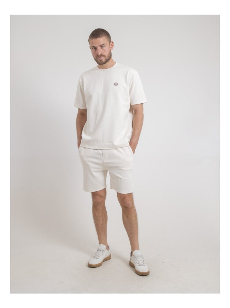 T-shirt col rond oversize pur coton NEWMIX Beige - Kiabi