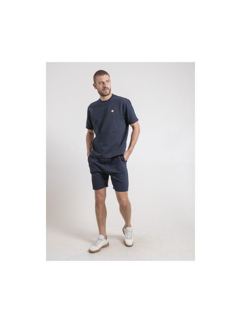 T-shirt col rond oversize pur coton NEWMIX Bleu marine - Kiabi