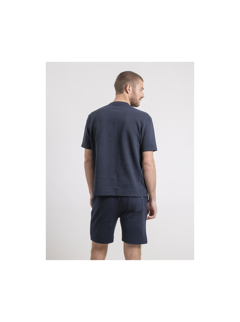 T-shirt col rond oversize pur coton NEWMIX Bleu marine - Kiabi
