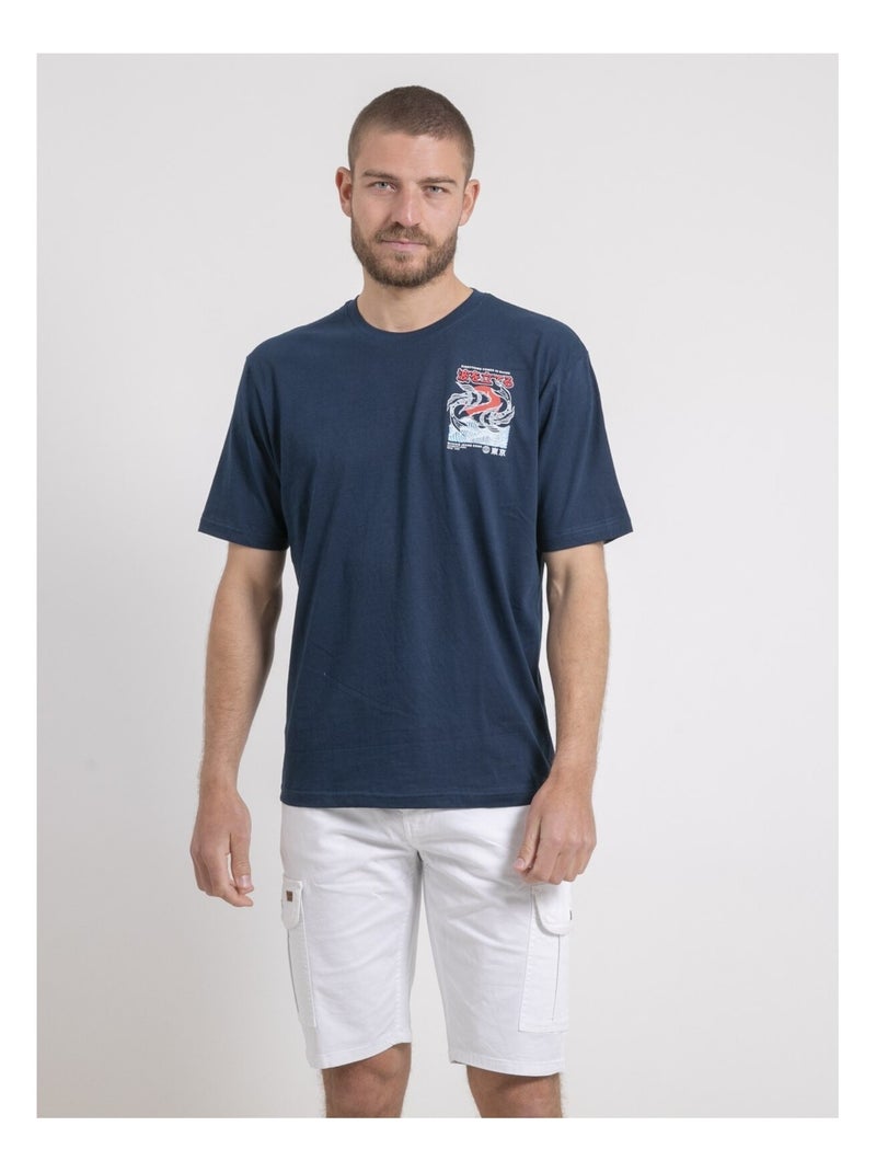 T-shirt col rond oversize pur coton NIGORILLE Kaki - Kiabi