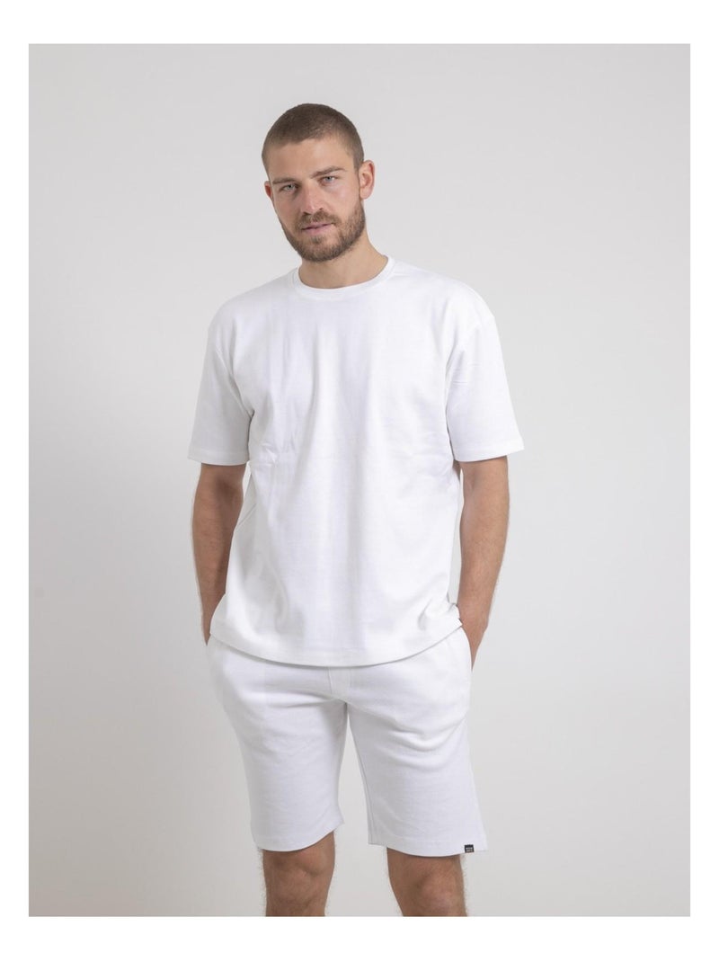 T-shirt col rond oversize pur coton NOBUKA Blanc - Kiabi