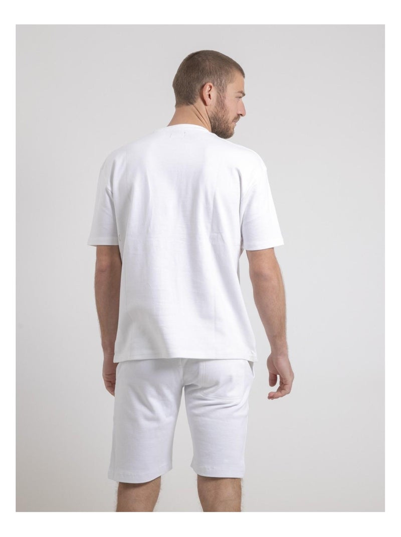 T-shirt col rond oversize pur coton NOBUKA Blanc - Kiabi
