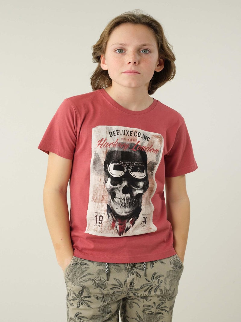 T-shirt col rond polyester 'Deeluxe' Blanc - Kiabi