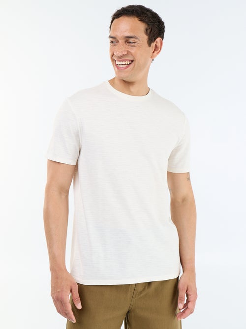 T-shirt col rond pour homme uni à manches courtes - Kiabi T-shirt col rond pour homme uni à manches courtes - Kiabi