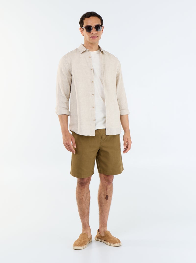 T-shirt col rond pour homme uni à manches courtes Blanc - Kiabi