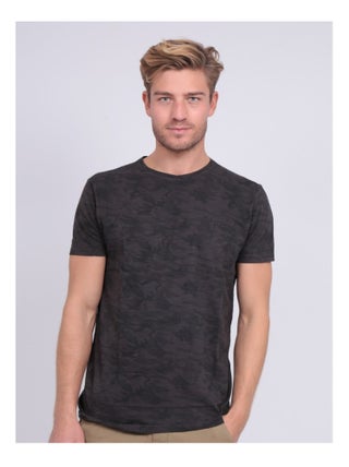 T-shirt col rond pur coton à motifs NENDRIX