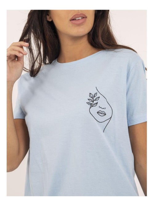 T-shirt col rond pur coton FABIANA - Kiabi