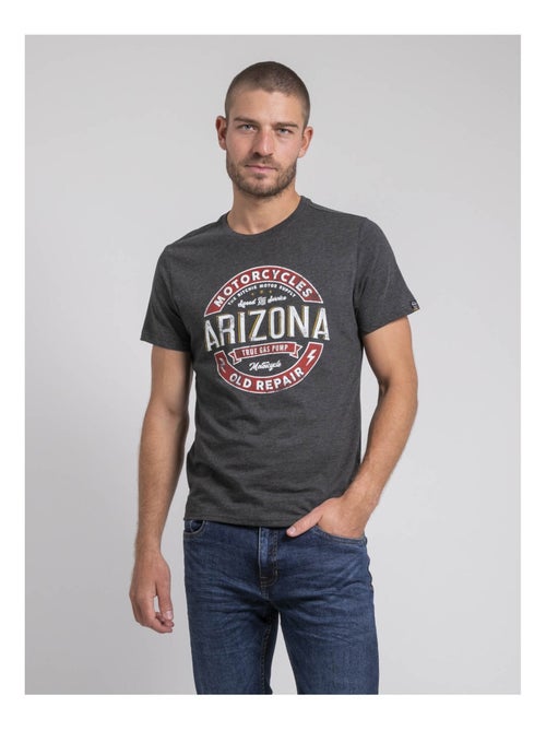 T-shirt col rond pur coton JABUSTIN - Kiabi