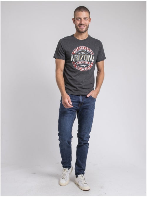 T-shirt col rond pur coton JABUSTIN - Kiabi