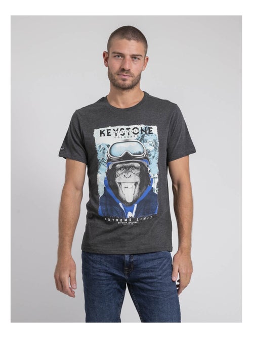 T-shirt col rond pur coton JACOSKI - Kiabi