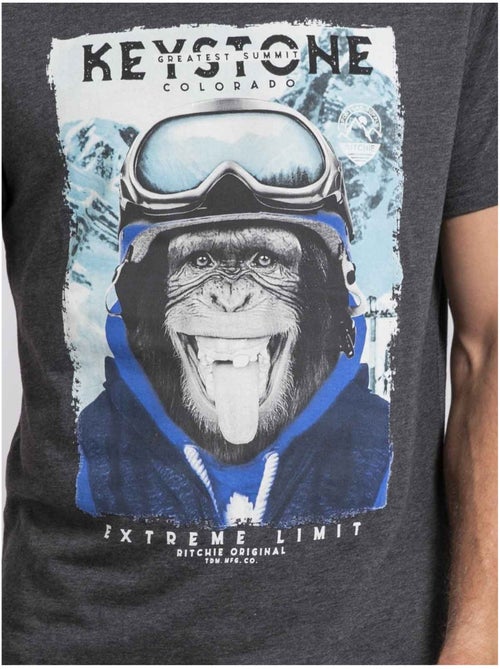 T-shirt col rond pur coton JACOSKI - Kiabi