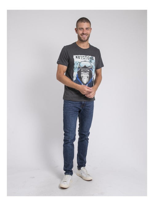 T-shirt col rond pur coton JACOSKI - Kiabi