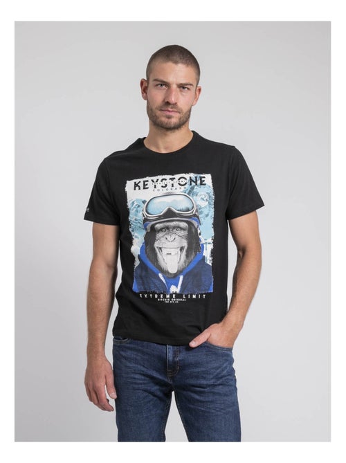 T-shirt col rond pur coton JACOSKI - Kiabi