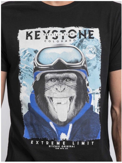T-shirt col rond pur coton JACOSKI - Kiabi