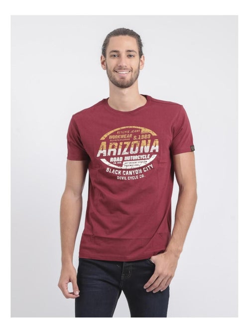 T-shirt col rond pur coton JACRAIG - Kiabi