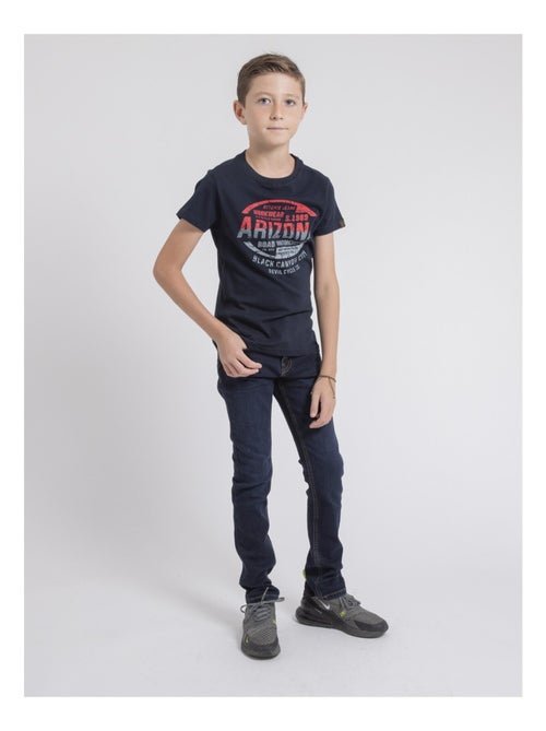 T-shirt col rond pur coton JACRAIG garçon - Kiabi