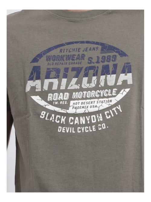 T-shirt col rond pur coton JACRAIG - Kiabi