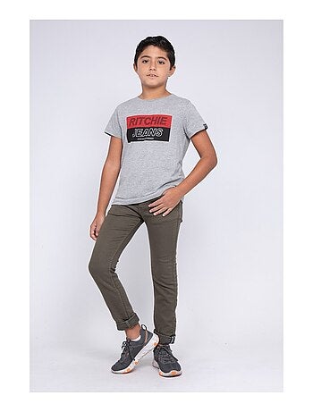 T-shirt col rond pur coton JADAMIX garçon