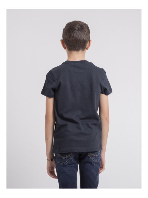 T-shirt col rond pur coton JAGNY garçon - Kiabi