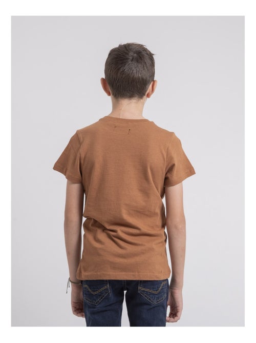 T-shirt col rond pur coton JAGNY garçon - Kiabi