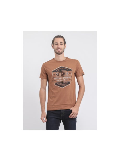 T-shirt col rond pur coton JAGNY - Kiabi