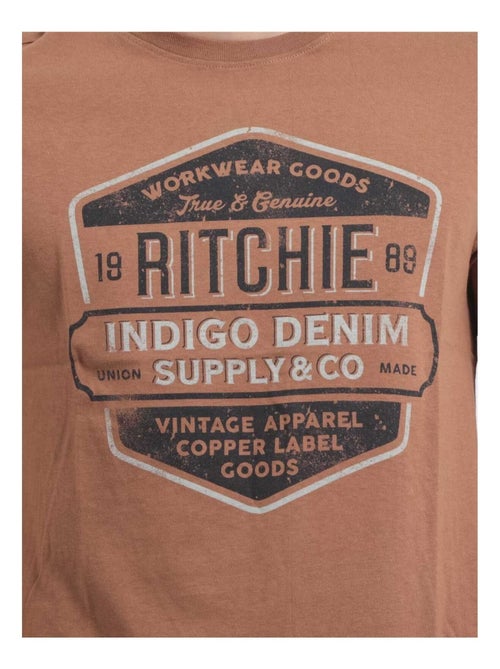 T-shirt col rond pur coton JAGNY - Kiabi