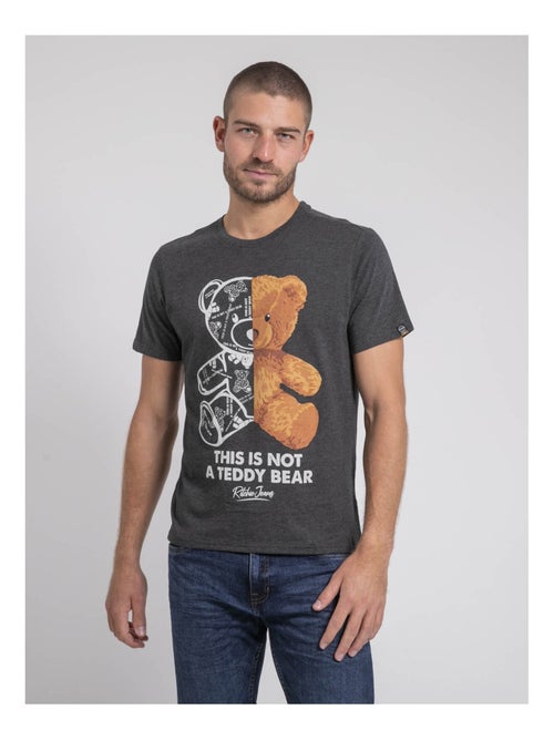 T-shirt col rond pur coton JAKITED - Kiabi
