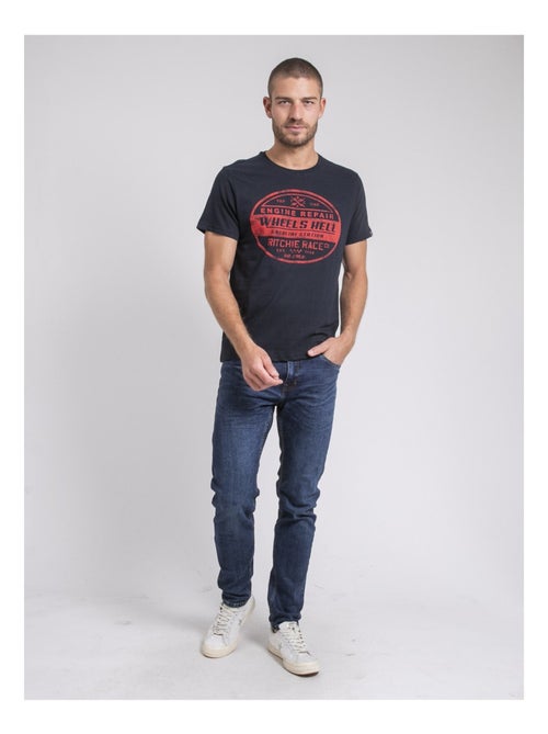 T-shirt col rond pur coton JAKOTA - Kiabi
